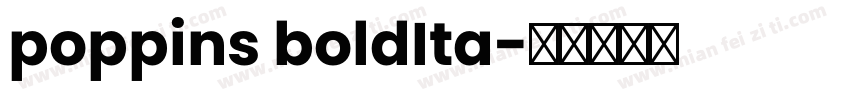poppins boldIta字体转换